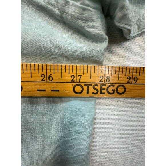 Red Head Mens Linen Blend Short Sleeve Button-Down Shirt 2XL Light Green - Picture 6 of 11